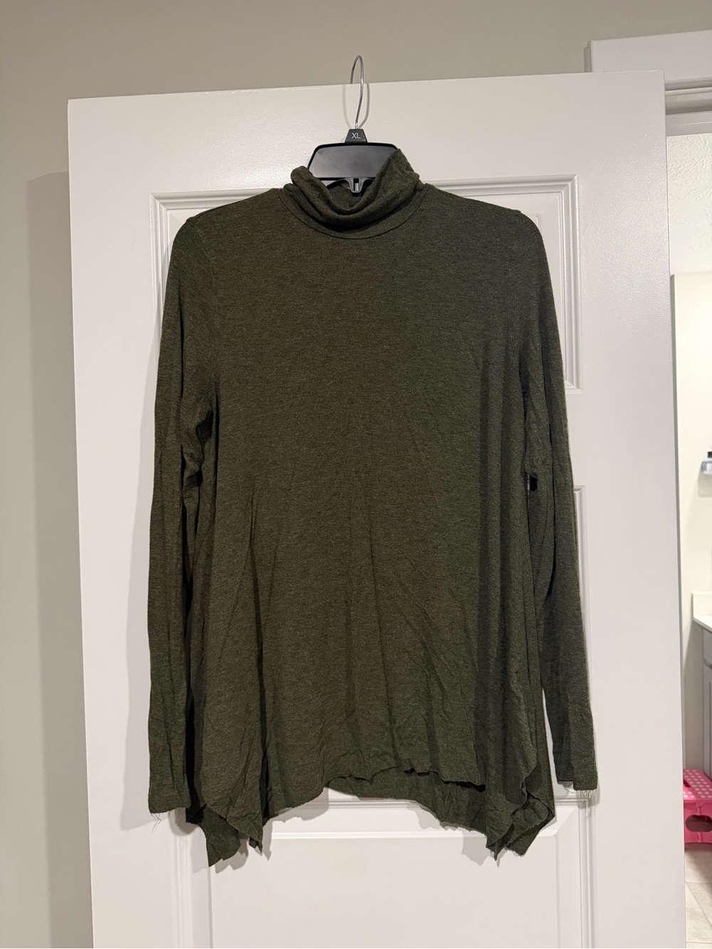 American Eagle Outfitters Olive Green Turtle Neck Soft and Sexy Top